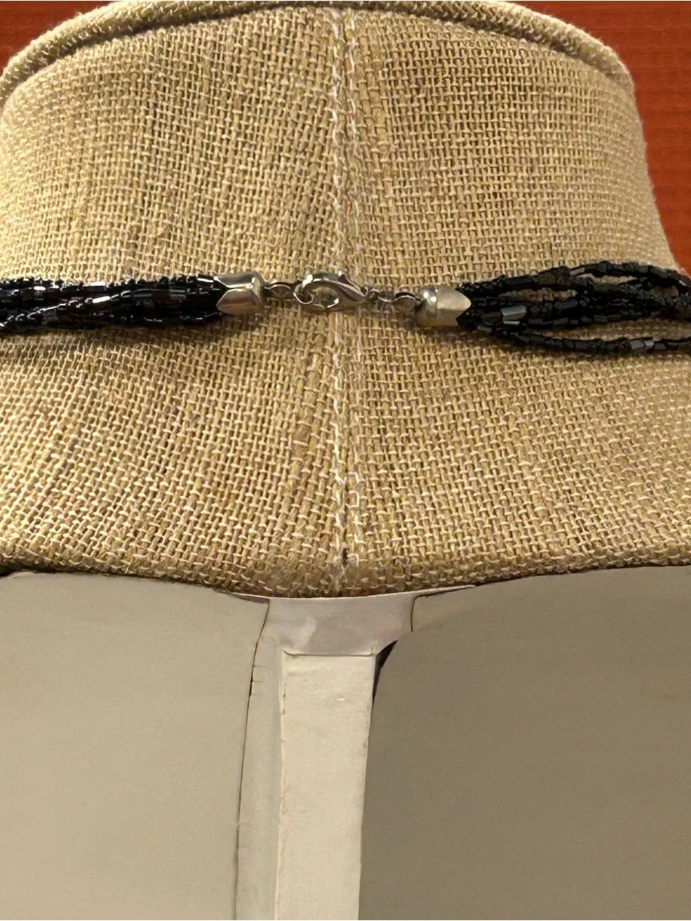 Mother of Pearl and black glass bead necklace